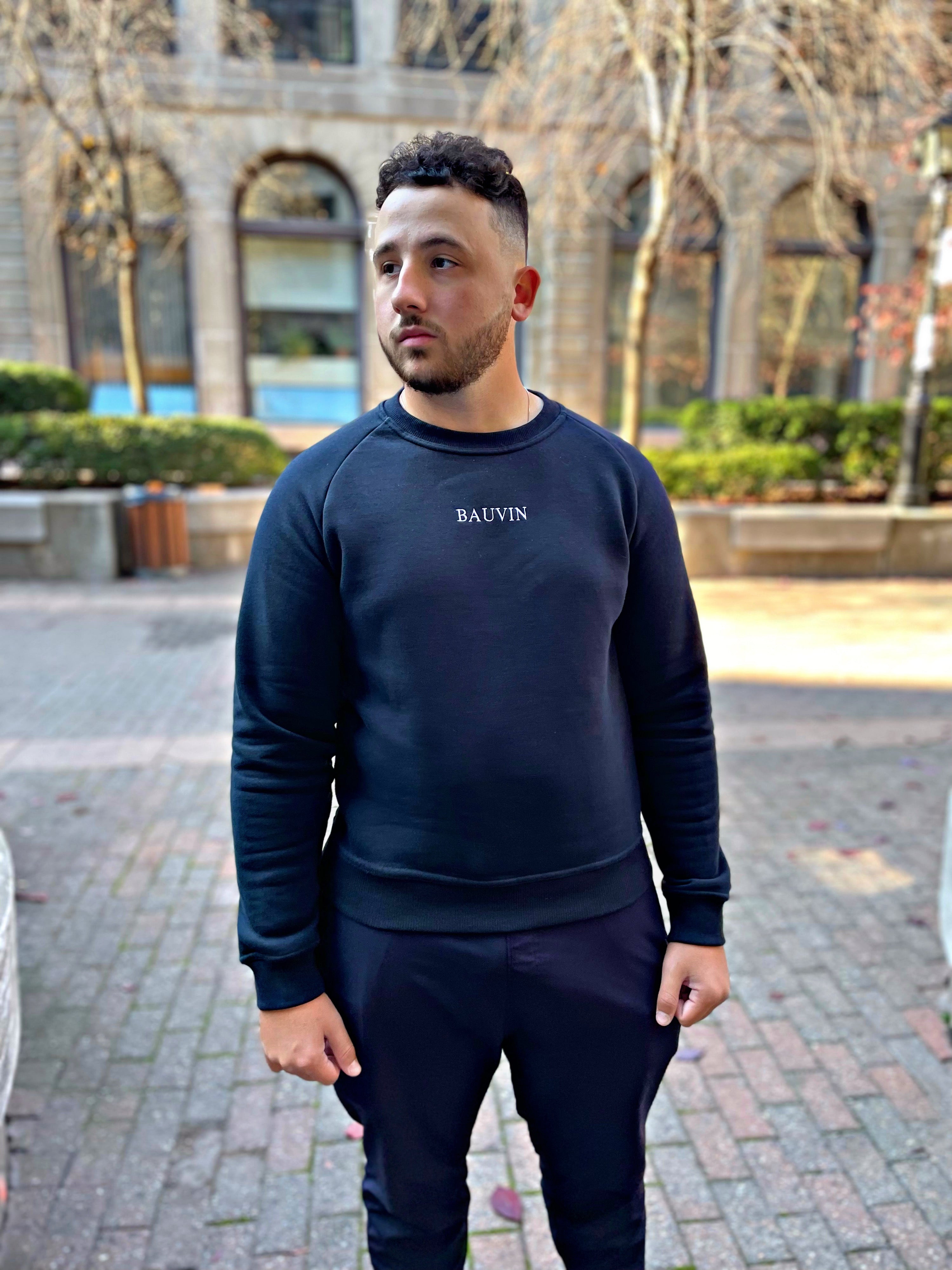 Black Premium Embroidered Sweatshirt